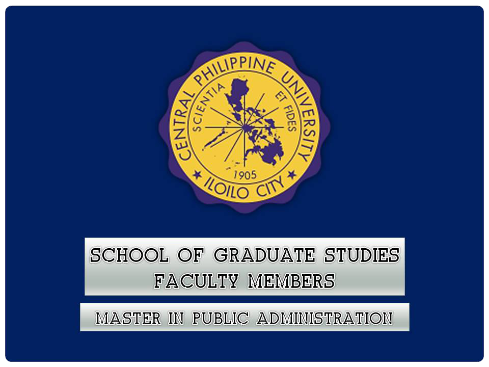Faculty – Master in Public Administration – School of Graduate Studies
